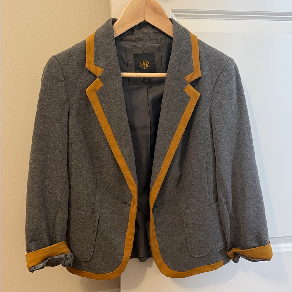 The Limited Gray Blazer with Gold Trim